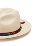 Detail View - Click To Enlarge - SENSI STUDIO - Simiatug embroidered trim toquilla palm straw fedora hat