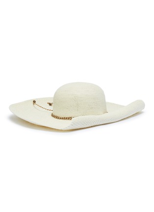 Figure View - Click To Enlarge - SENSI STUDIO - 'Glam Lady' toquilla palm straw hat