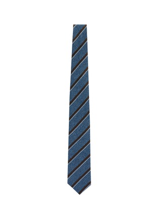Figure View - Click To Enlarge - STEFANOBIGI MILANO - 'Rio' stripe textured silk tie