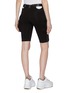 Back View - Click To Enlarge - ANGEL CHEN - Buckled strap neoprene cargo biker shorts