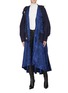 Figure View - Click To Enlarge - ANGEL CHEN - Dragon jacquard windbreaker panel hooded coat