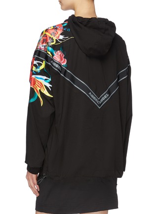 Back View - Click To Enlarge - ANGEL CHEN - Graphic print half zip hoodie