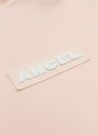  - ANGEL CHEN - Logo patch cropped velour hoodie