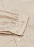  - CAMOSHITA - Mandarin collar grid print cotton-cupro shirt