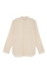 Main View - Click To Enlarge - CAMOSHITA - Mandarin collar grid print cotton-cupro shirt