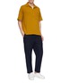 Figure View - Click To Enlarge - CAMOSHITA - Chest pocket terry polo shirt