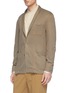Front View - Click To Enlarge - CAMOSHITA - Shawl collar knit jacket