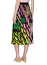 Back View - Click To Enlarge - ZI II CI IEN - Floral intarsia stripe knit skirt