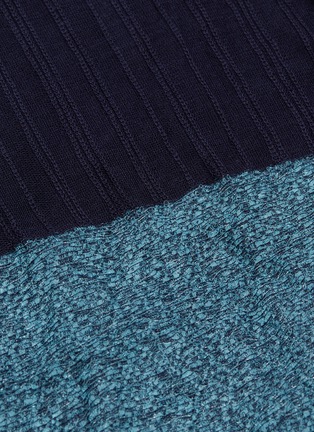  - ZI II CI IEN - Tie front metallic panel knit top