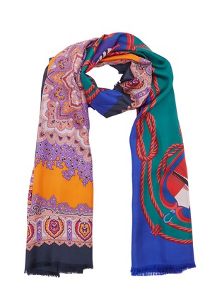 Main View - Click To Enlarge - FRANCO FERRARI - Mix collage print silk twill scarf