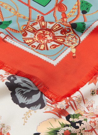 Detail View - Click To Enlarge - FRANCO FERRARI - Mix floral print silk twill scarf