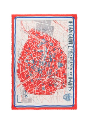 Detail View - Click To Enlarge - FRANCO FERRARI - 'Monuments de Paris' map print scarf