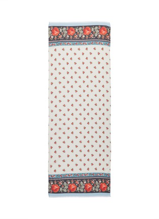 Detail View - Click To Enlarge - FRANCO FERRARI - Floral print cotton-silk scarf