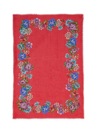 Detail View - Click To Enlarge - FRANCO FERRARI - Floral print border scarf