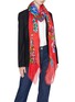 Figure View - Click To Enlarge - FRANCO FERRARI - Floral print border scarf