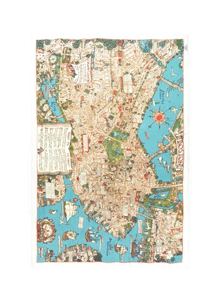 Detail View - Click To Enlarge - FRANCO FERRARI - 'The Colour of an Old City' map print scarf