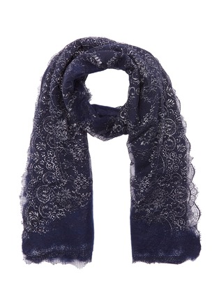 Main View - Click To Enlarge - FRANCO FERRARI - Needle punch diamond lace scarf