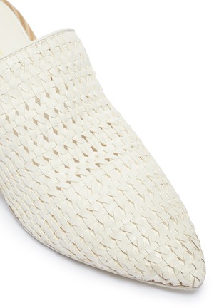 Detail View - Click To Enlarge - MARSÈLL - Block heel woven leather mules