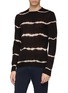 Front View - Click To Enlarge - EIDOS - Abstract tiger print sweater