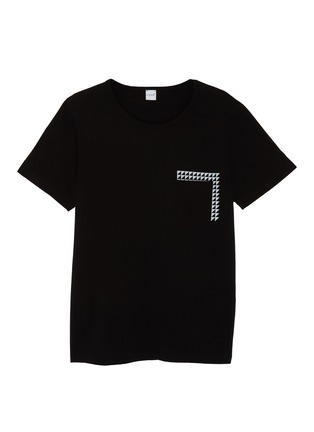 Main View - Click To Enlarge - EIDOS - Geometric trim chest pocket T-shirt