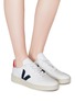 VEJA - 'V-10' perforated leather sneakers