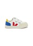 Main View - Click To Enlarge - VEJA - 'V-12' colourblock faux suede panel kids sneakers