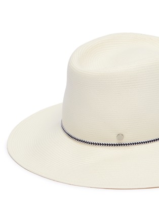 Detail View - Click To Enlarge - MAISON MICHEL - 'Charles' packable straw fedora hat