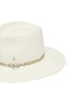 Detail View - Click To Enlarge - MAISON MICHEL - 'Charles' glass crystal ribbon straw fedora hat