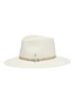 Main View - Click To Enlarge - MAISON MICHEL - 'Charles' glass crystal ribbon straw fedora hat