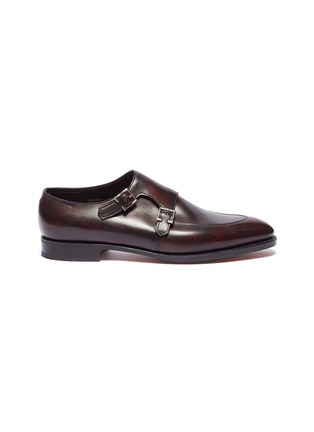 Main View - Click To Enlarge - JOHN LOBB - 'Sennen' double monk strap leather loafers
