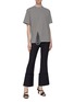 Figure View - Click To Enlarge - MONSE - Faux pearl panel stripe T-shirt