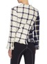 Back View - Click To Enlarge - MONSE - Twisted colourblock check tweed jacket