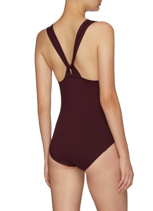 Back View - Click To Enlarge - ERES - 'Prime' knot strap one-piece swimsuit