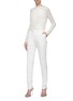 Figure View - Click To Enlarge - ZAID AFFAS - Metallic boat neck top
