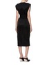 Back View - Click To Enlarge - ZAID AFFAS - Belted sleeveless V-neck dress