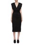 Main View - Click To Enlarge - ZAID AFFAS - Belted sleeveless V-neck dress