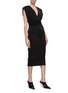 Figure View - Click To Enlarge - ZAID AFFAS - Belted sleeveless V-neck dress