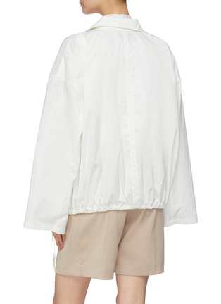 Back View - Click To Enlarge - MING MA - Ruched sleeve jacket
