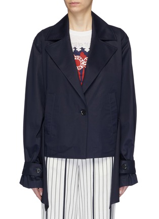 Main View - Click To Enlarge - MING MA - Stormflap knot back blazer