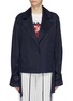 Main View - Click To Enlarge - MING MA - Stormflap knot back blazer