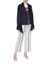 Figure View - Click To Enlarge - MING MA - Stormflap knot back blazer