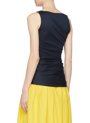 Back View - Click To Enlarge - MING MA - Drawstring ruched sleeveless top