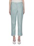 Main View - Click To Enlarge - THOMAS PUTTICK - Contrast topstitching roll cuff suiting pants