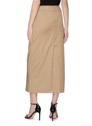 Back View - Click To Enlarge - THOMAS PUTTICK - Pintuck twill skirt