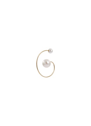 Main View - Click To Enlarge - SOPHIE BILLE BRAHE - 'Grand Babylon' Akoya pearl 18k gold spiral single earring