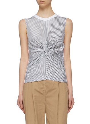Main View - Click To Enlarge - MRZ - Twist stripe front sleeveless top
