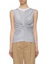 Main View - Click To Enlarge - MRZ - Twist stripe front sleeveless top