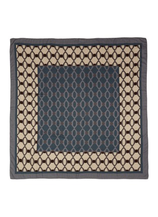 Detail View - Click To Enlarge - ANDRÉ FU LIVING - Vintage Modern shawl – Beige/Ottanio