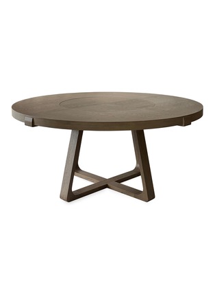 Lazy Susan Oak Round Dining Table, 45 Inch Round Dining Table