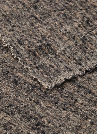 Detail View - Click To Enlarge - ANDRÉ FU LIVING - Bouclé blanket – Taupe